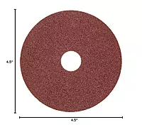Merit Resin Abrasive Disc, Fiber Backing, Aluminum Oxide, 7/8" Arbor, 4-1/2" Diameter, Grit 36 (Box of 25)