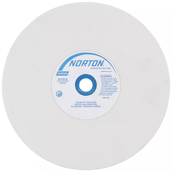 Norton Grinding Wheel, Premium Bench and Pedestal Aluminum Oxide Bench Grinder Wheel, Fine Grit 6 Inch Grinding Wheel