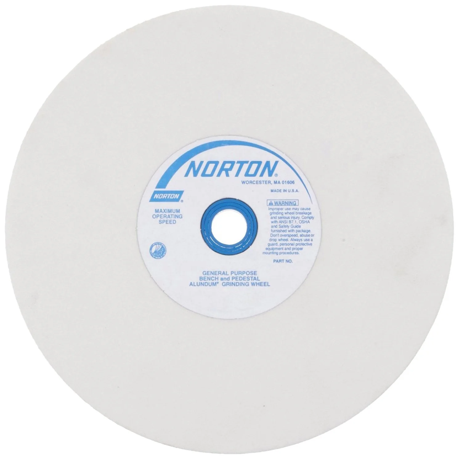 Norton Grinding Wheel, Premium Bench and Pedestal Aluminum Oxide Bench Grinder Wheel, Fine Grit 6 Inch Grinding Wheel
