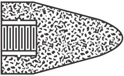Type 16 Gemini Cone 1-1/2 x 2-1/2 x 3/8, 24 Grit