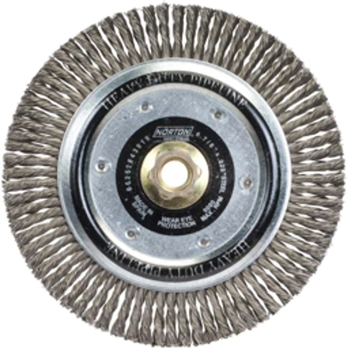Norton 547-66252843919 6.87 x 0.020 x 0.62 x 11 in. Stringer Bead Face Width Abrasive Wheel Brush