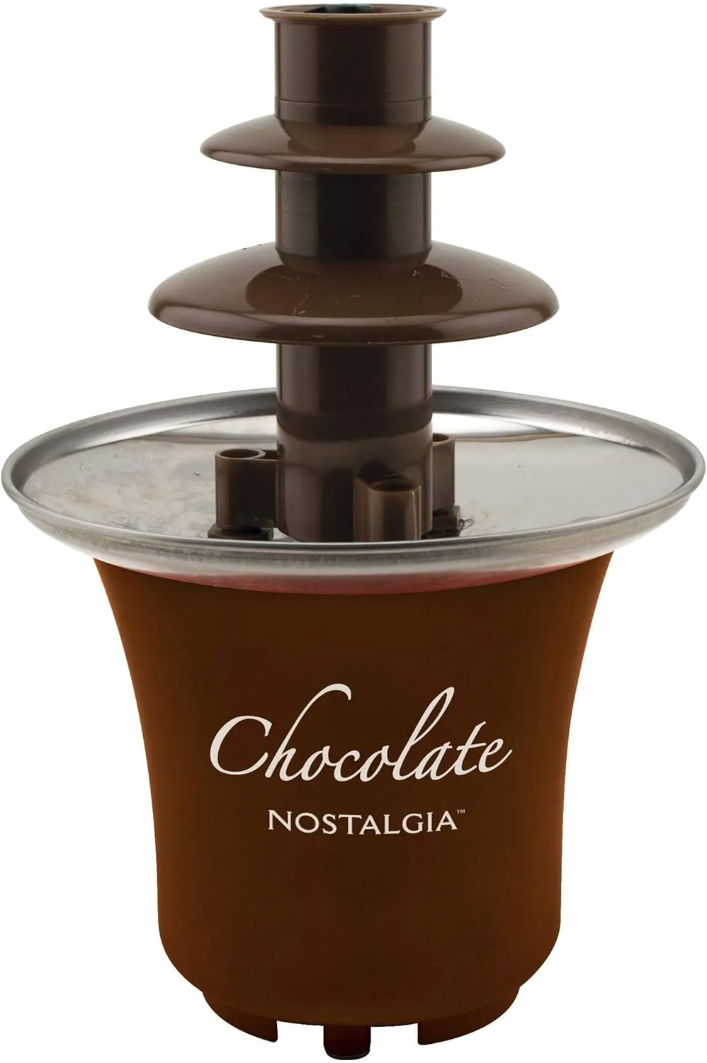 Nostalgia 3 Tier Electric Chocolate Fondue Fountain Machine for Parties - Melts Cheese, Queso, Candy