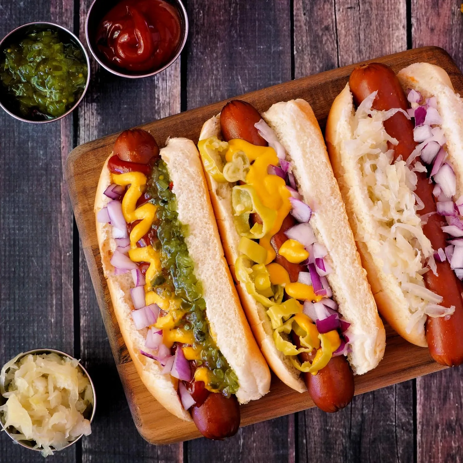 Nostalgia 4 Slot Hot Dog and Bun Toaster with Mini Tongs, Hot Dog Toaster Works with Chicken, Turkey, Veggie Links