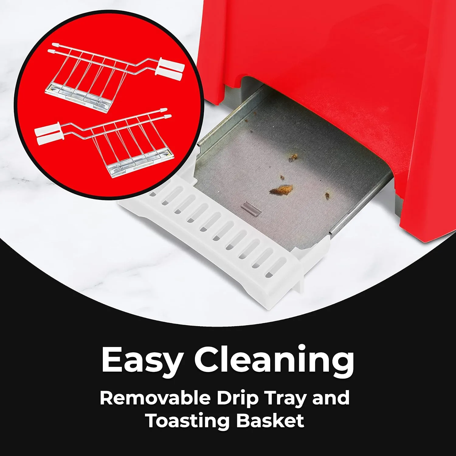 NOSTALGIA Grilled Cheese Sandwich Toaster with Easy-Clean Toasting Baskets and Adjustable Toasting Dial