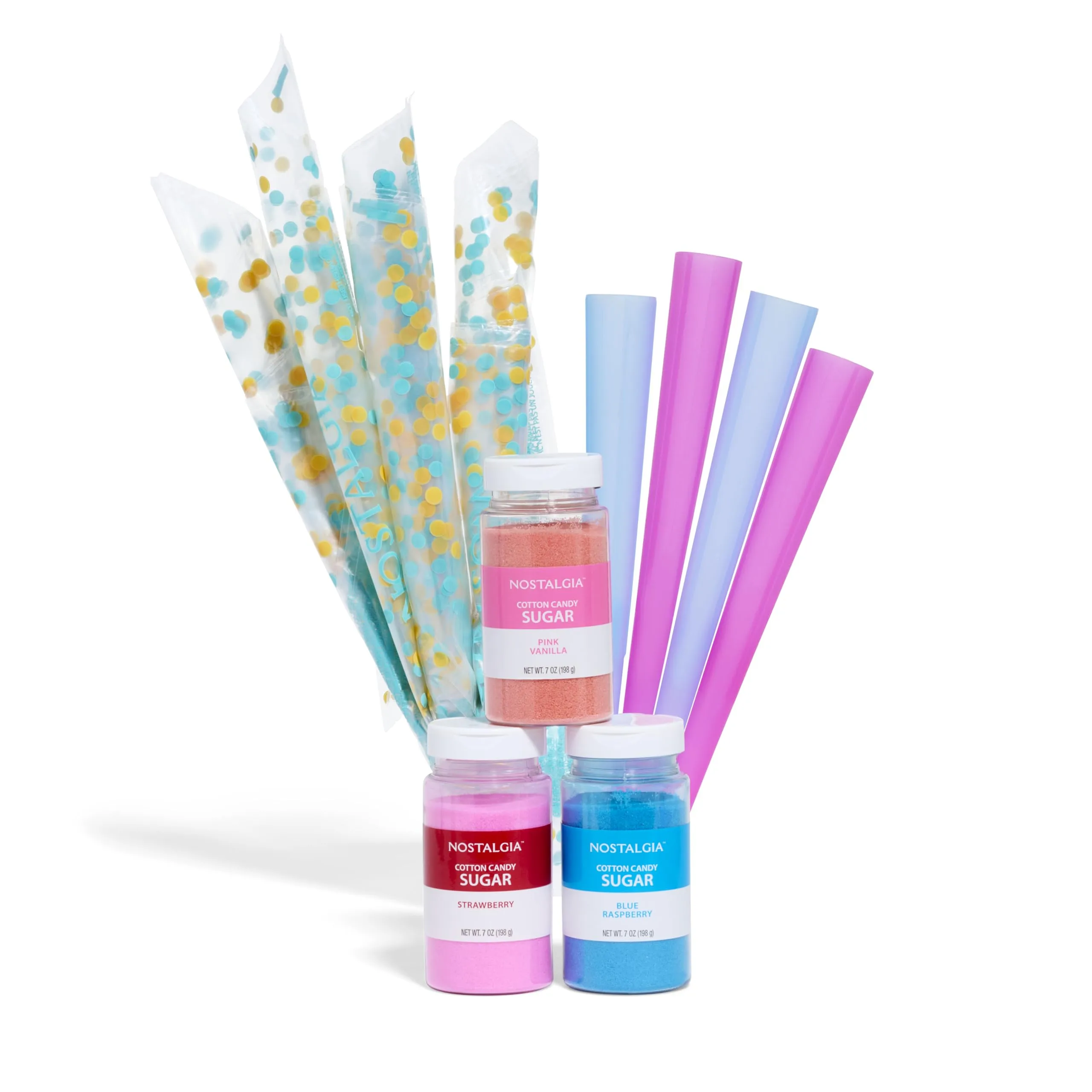 NOSTALGIA Cotton Candy Flossing Sugar Party Kit (3-Pack)