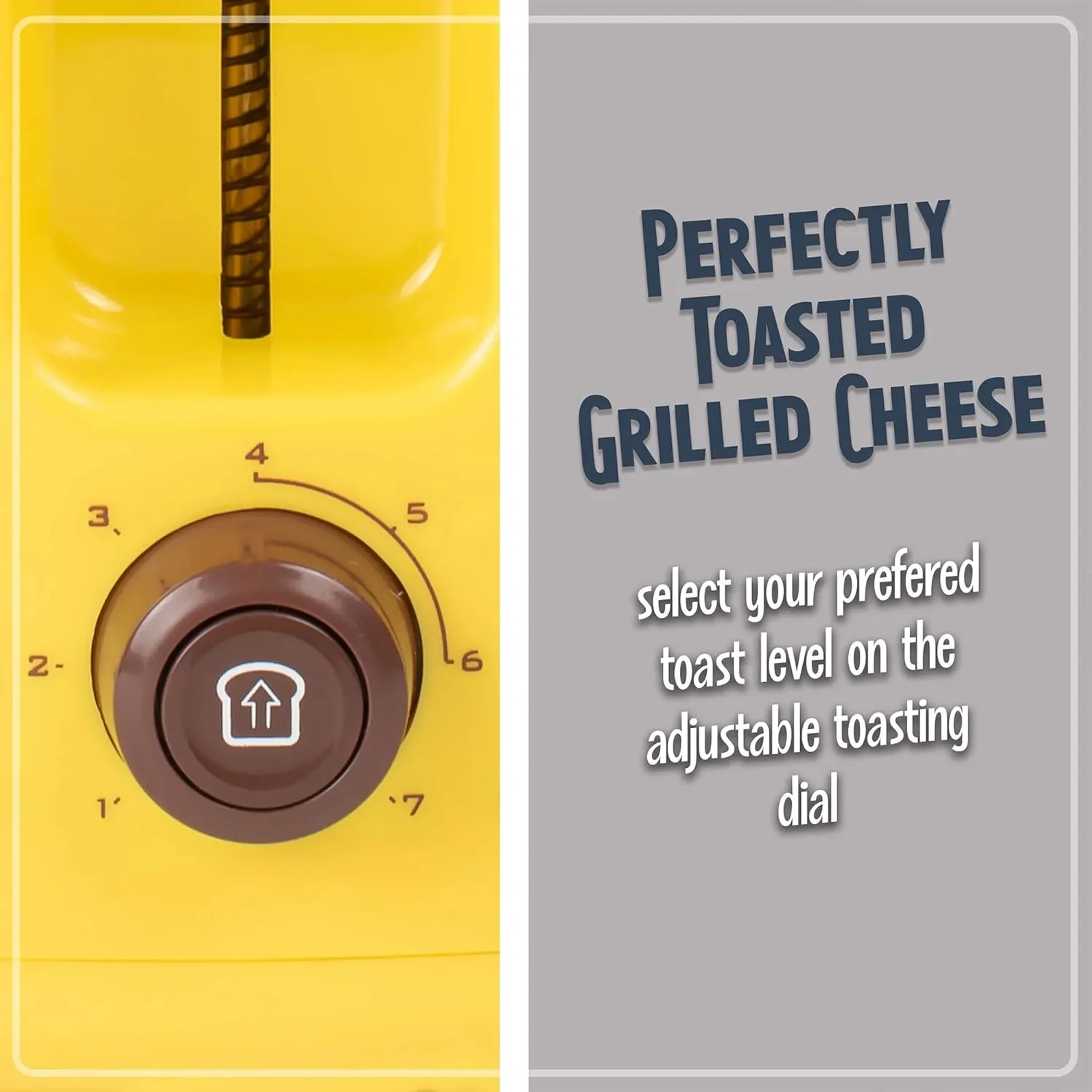 NOSTALGIA Grilled Cheese Sandwich Toaster with Easy-Clean Toasting Baskets and Adjustable Toasting Dial