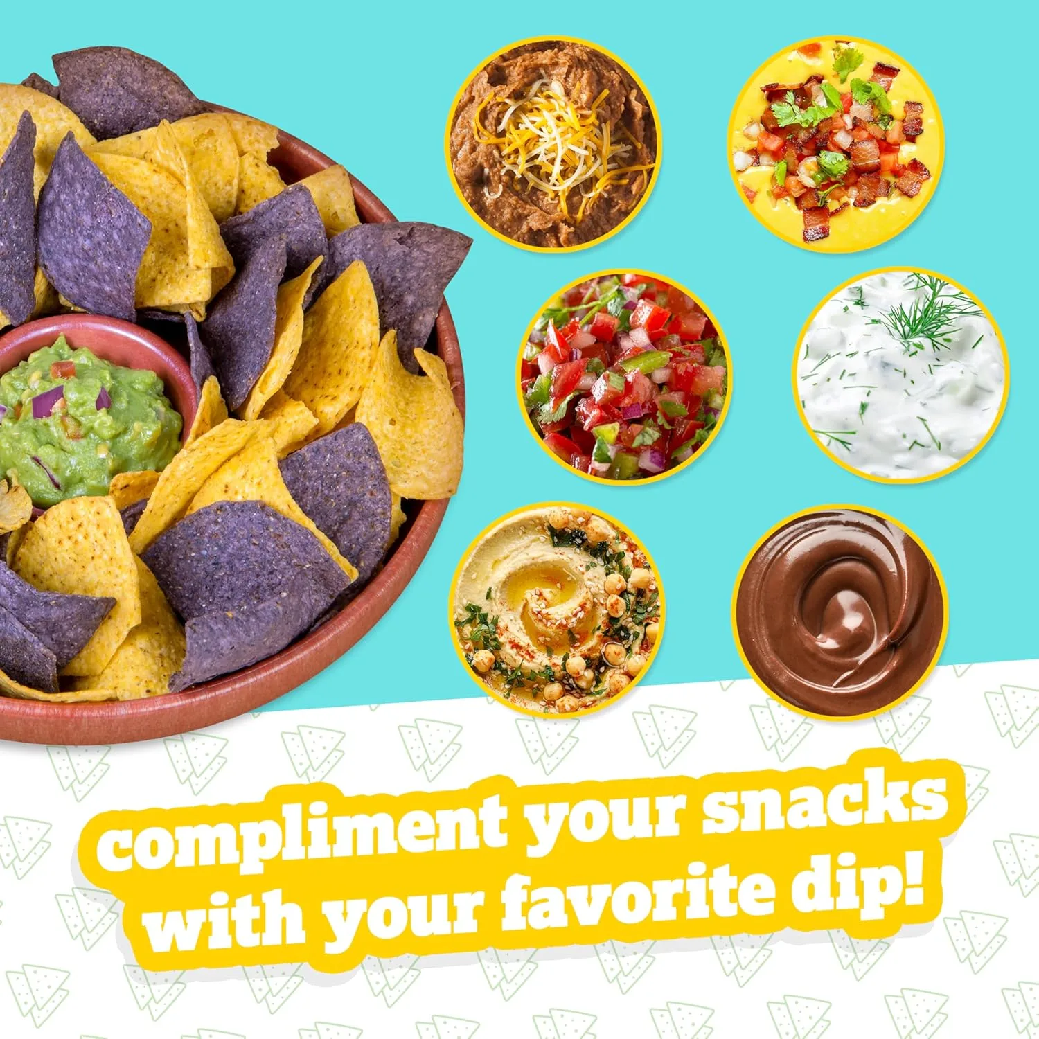 Nostalgia Taco Tuesday 10-Inch Tortilla Chip & Salsa Bowl, Perfect For Potato Chips, Pretzels, Veggies, Ranch, Guacamole