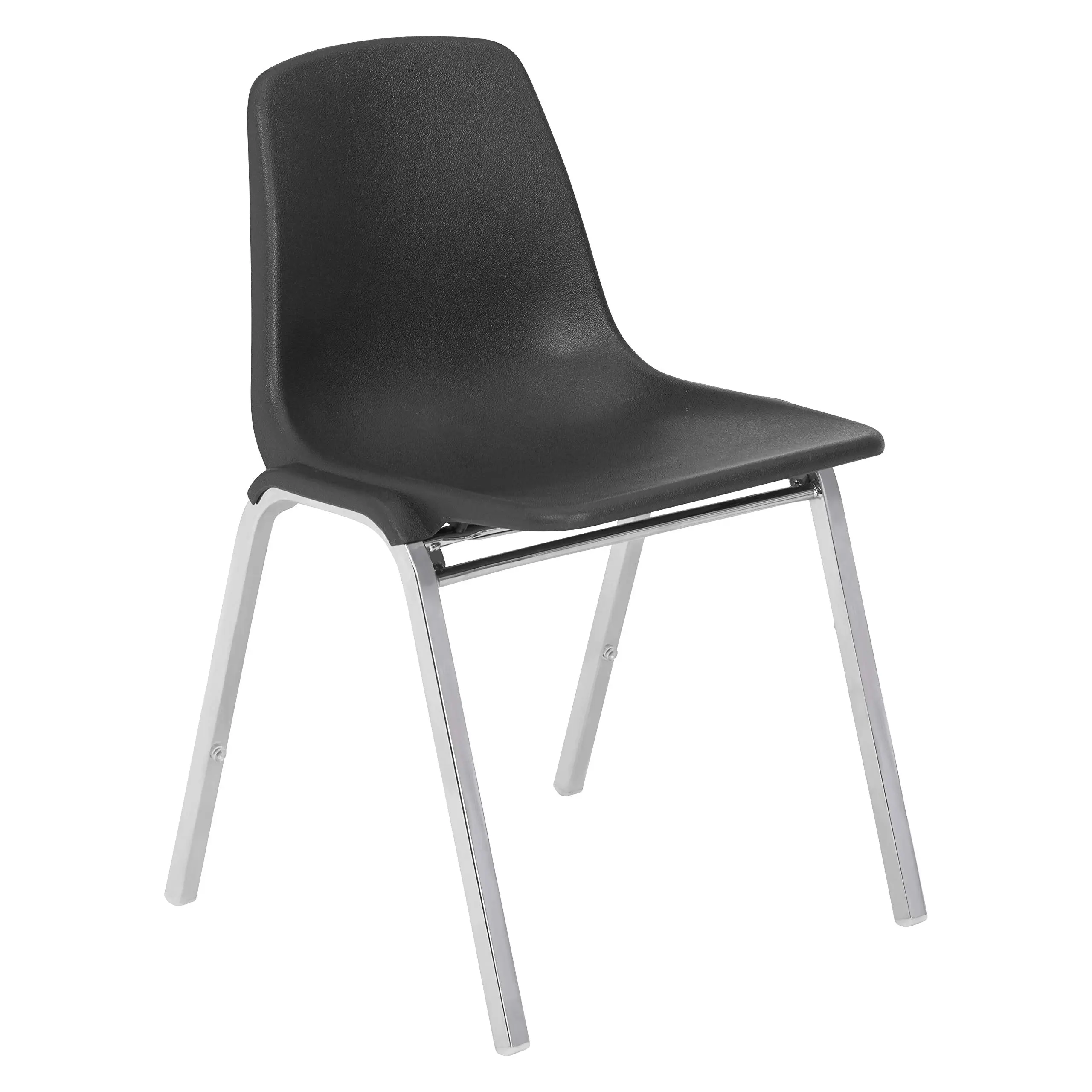 National Public Seating 8100 Series Poly Shell Stack Chairs, Blue - Set of 4 (Model 8125-4)