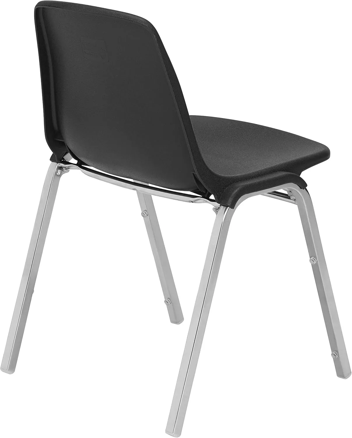 National Public Seating 8100 Series Poly Shell Stack Chairs, Blue - Set of 4 (Model 8125-4)