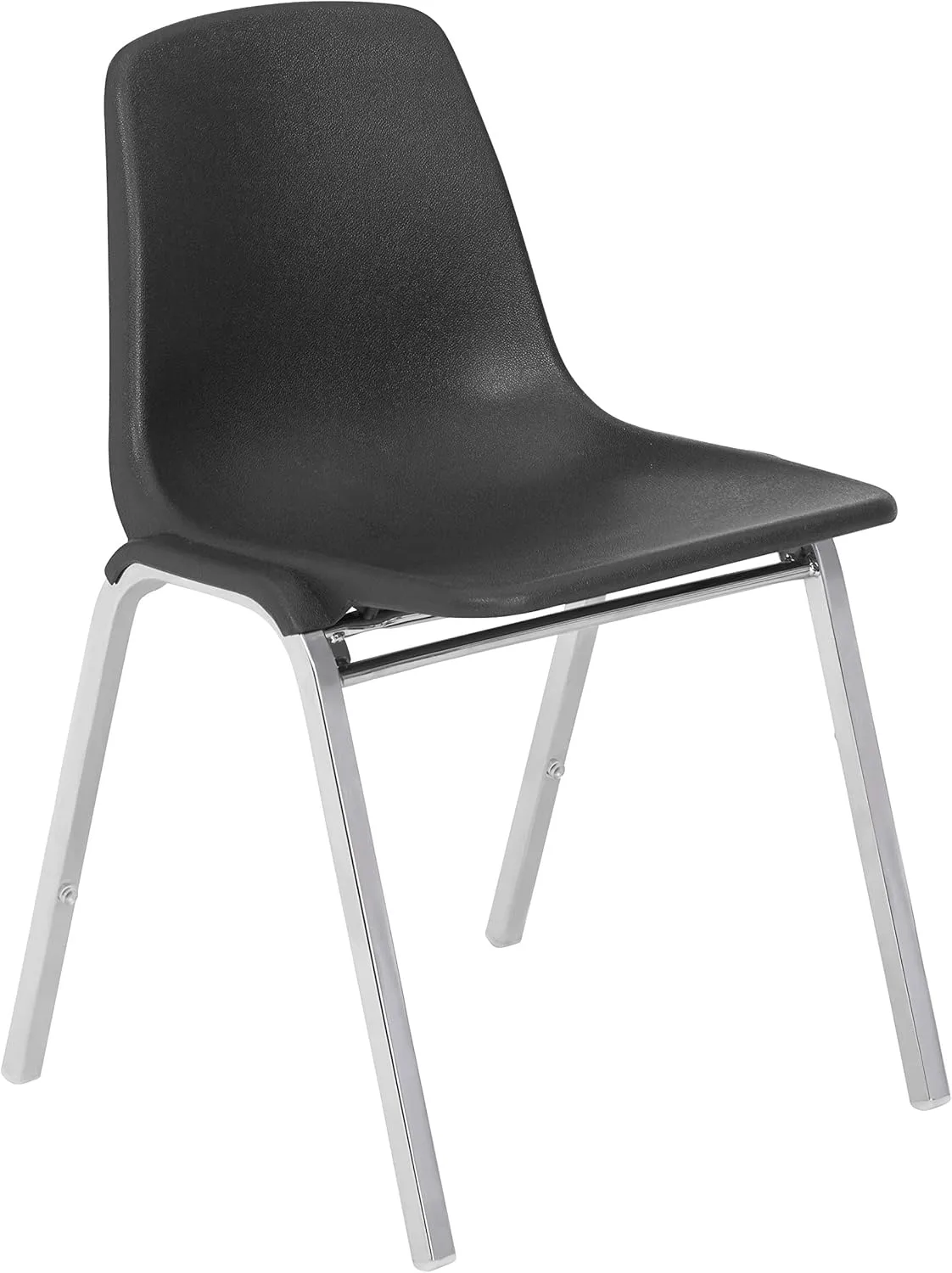 National Public Seating 8100 Series Poly Shell Stack Chairs, Blue - Set of 4 (Model 8125-4)