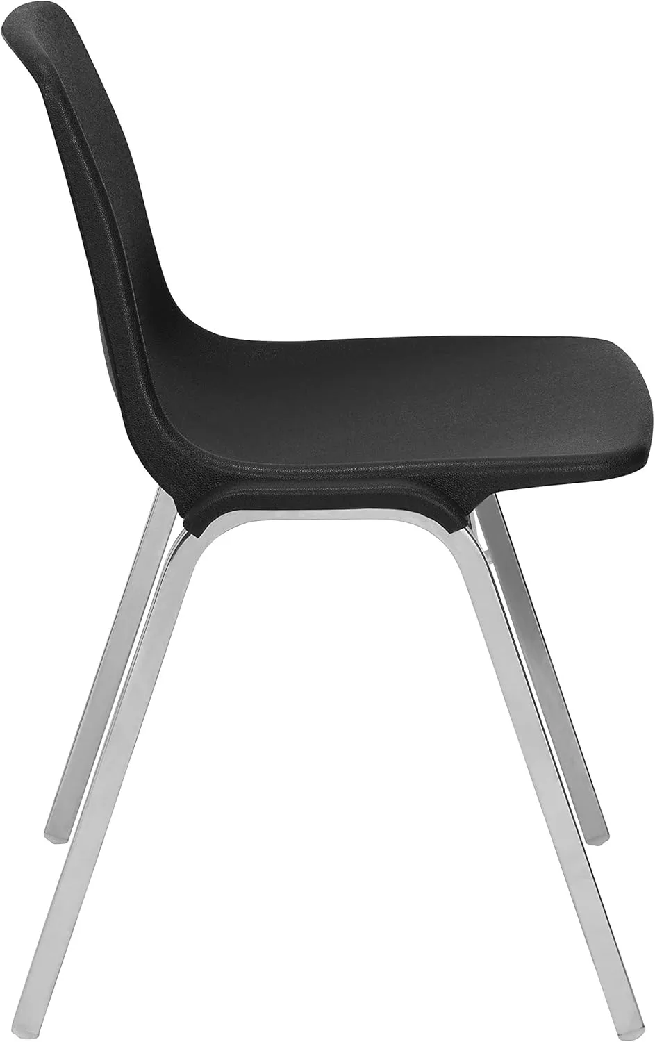 National Public Seating 8100 Series Poly Shell Stack Chairs, Blue - Set of 4 (Model 8125-4)