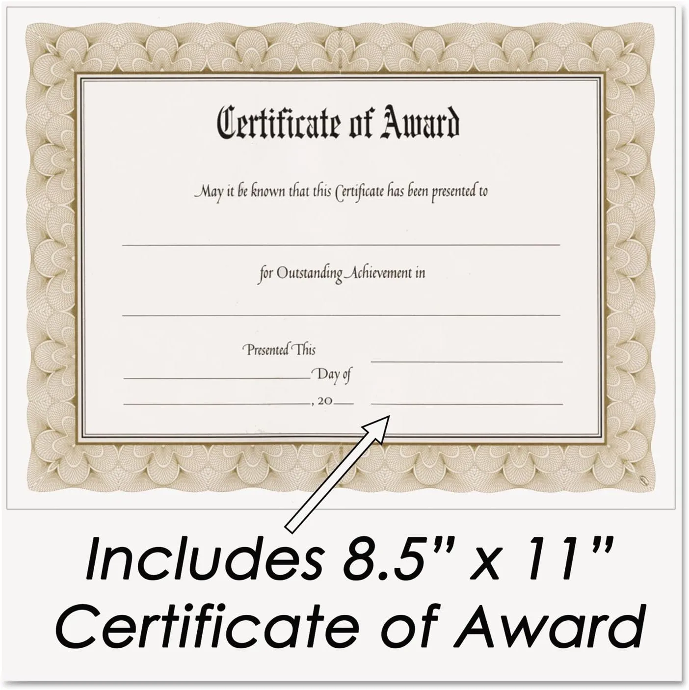 NuDell Award Plaque Frame for Diplomas & Certificates, Black Marble, 8.5 x 11