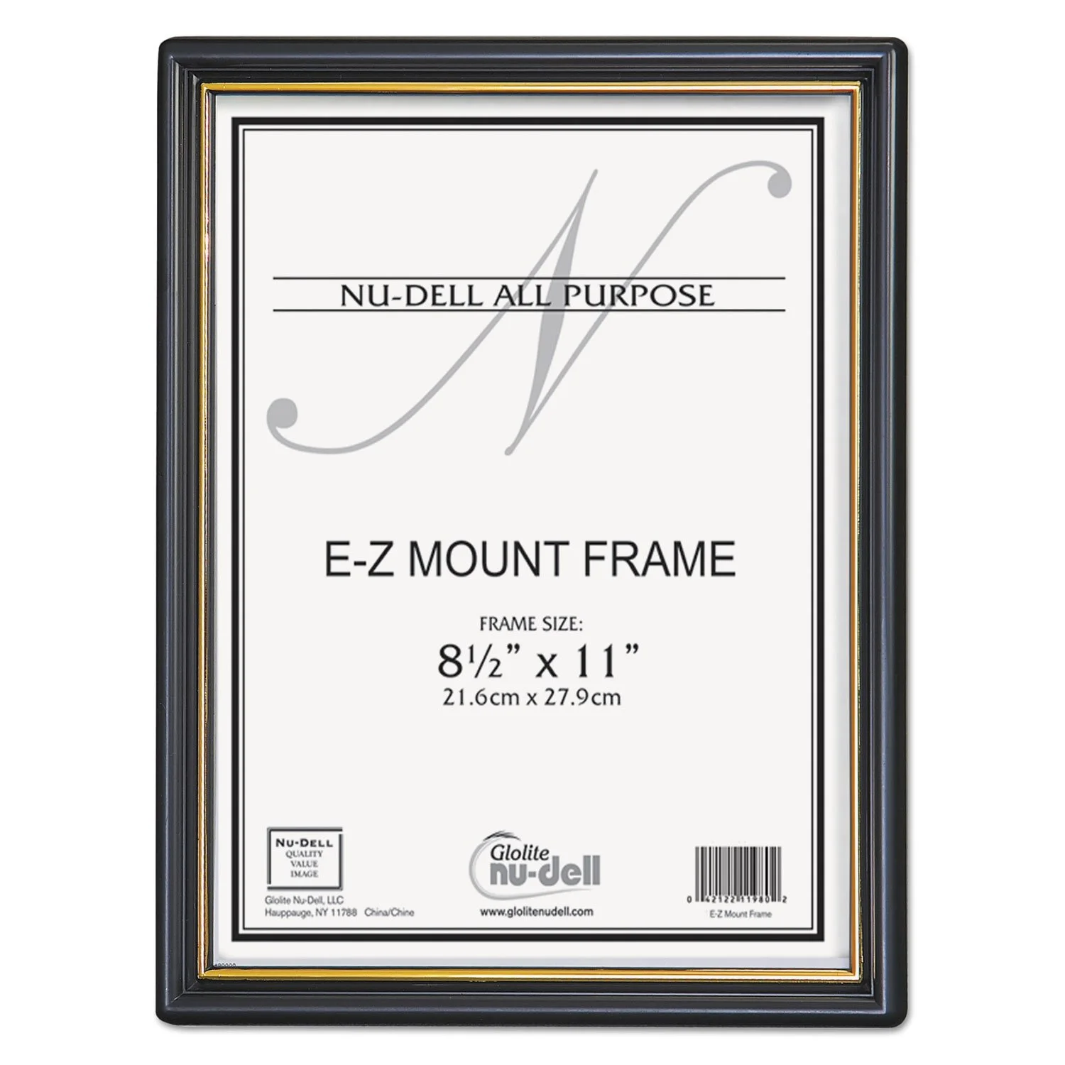 EZ Mount Document Frame, Plastic, 8-1/2 x 11, Black (5 Pack)