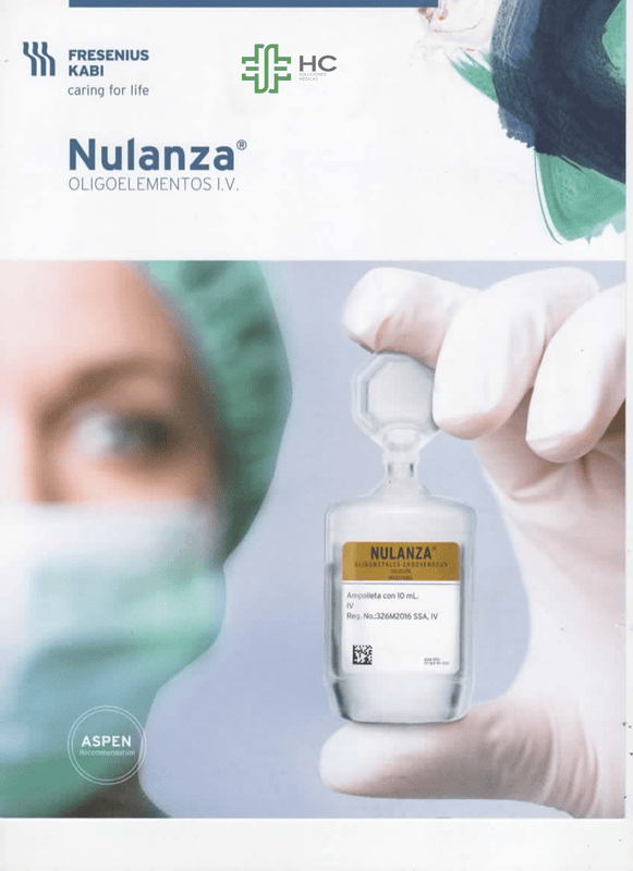 Nulanza ® Oligoelementos Endovenoso 10 ml Cja/20