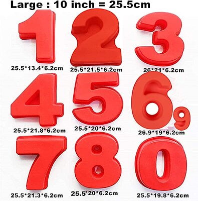 Silicone Number Pans 10"