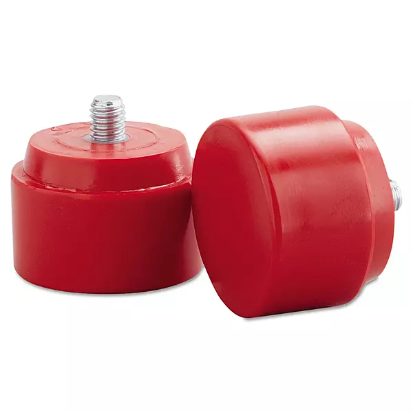 Nupla 15-203 NUPLAFLEX Soft Face Hammer Striking Tips, 2 ", Medium, Red (Pack of 2)