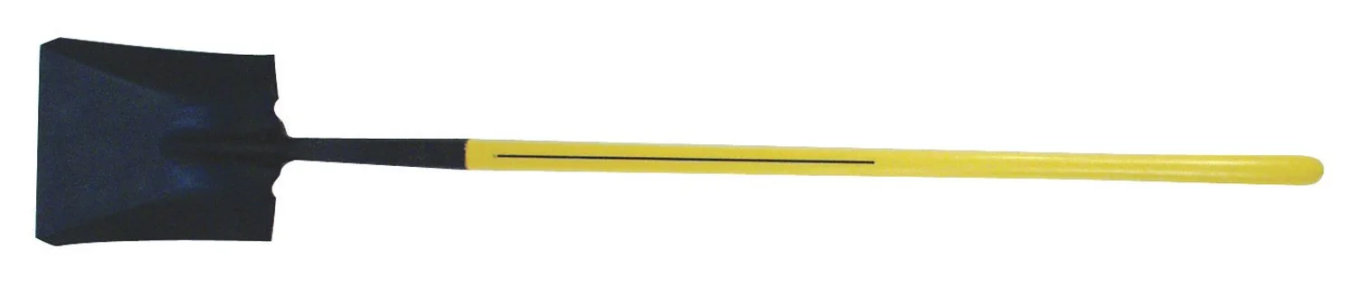 Nupla 72-071 Ergo-Power Square Point Shovel, 11-1/2 in x 9-7/8 in Blade, 48 in Fiberglass Handle