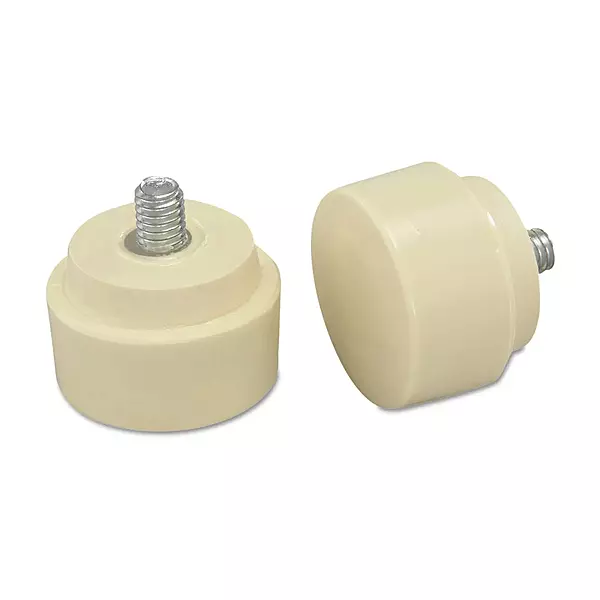 NUPLA 15156 Replaceable Tip For Nupla Quick-Change Hammers, 1 1/2in, Medium Hard, Cream