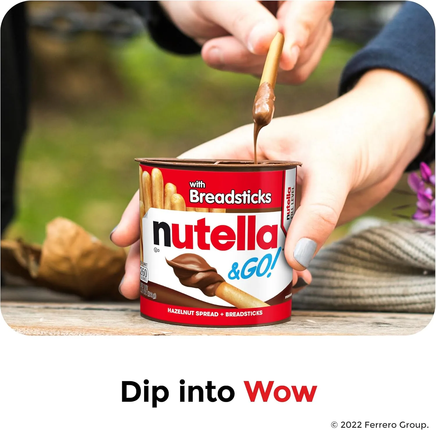 Nutella & GO! Hazelnut and Cocoa Spread with Breadsticks, Snack Cup, 1.8 oz Hazelnut 1.8 Ounce (Pack of 1)