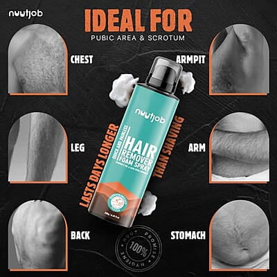Nuutjob - Nuutjob Hair Removal Foam Spray & Nuutguard Liquid Powder Combo - Quick 200gm+100gm