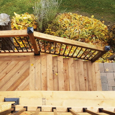 NUVO Accs & Hrdwr-Aluminum Ornamental Pyramid Post Caps 6" x 6" Black NUVO Accs & Hrdwr-Aluminum Ornamental Pyramid Post Caps 6" x 6" Black