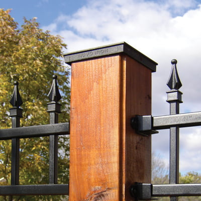 NUVO Accs & Hrdwr-Aluminum Ornamental Pyramid Post Caps 6" x 6" Black NUVO Accs & Hrdwr-Aluminum Ornamental Pyramid Post Caps 6" x 6" Black