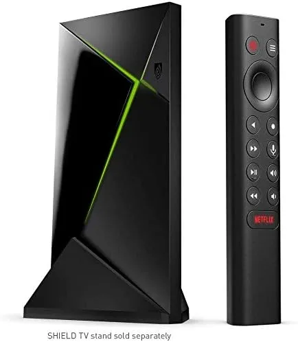 NVIDIA SHIELD Android TV Pro Streaming Media Player; 4K HDR movies, live sports, Dolby Vision-Atmos, AI-enhanced upscaling