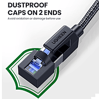 UGREEN Cat8 Nylon Braided Ethernet Cable - 40Gbps with Modular Plugs - 3m
