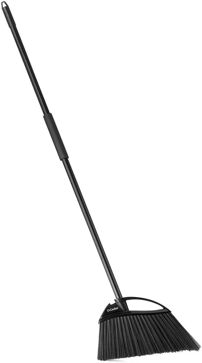 O-Cedar PowerCorner Outdoor Angle Broom, 55 in, Black