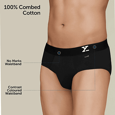 Xyxx Aero Silver Cotton Brief for Men (R36) | InnerMan