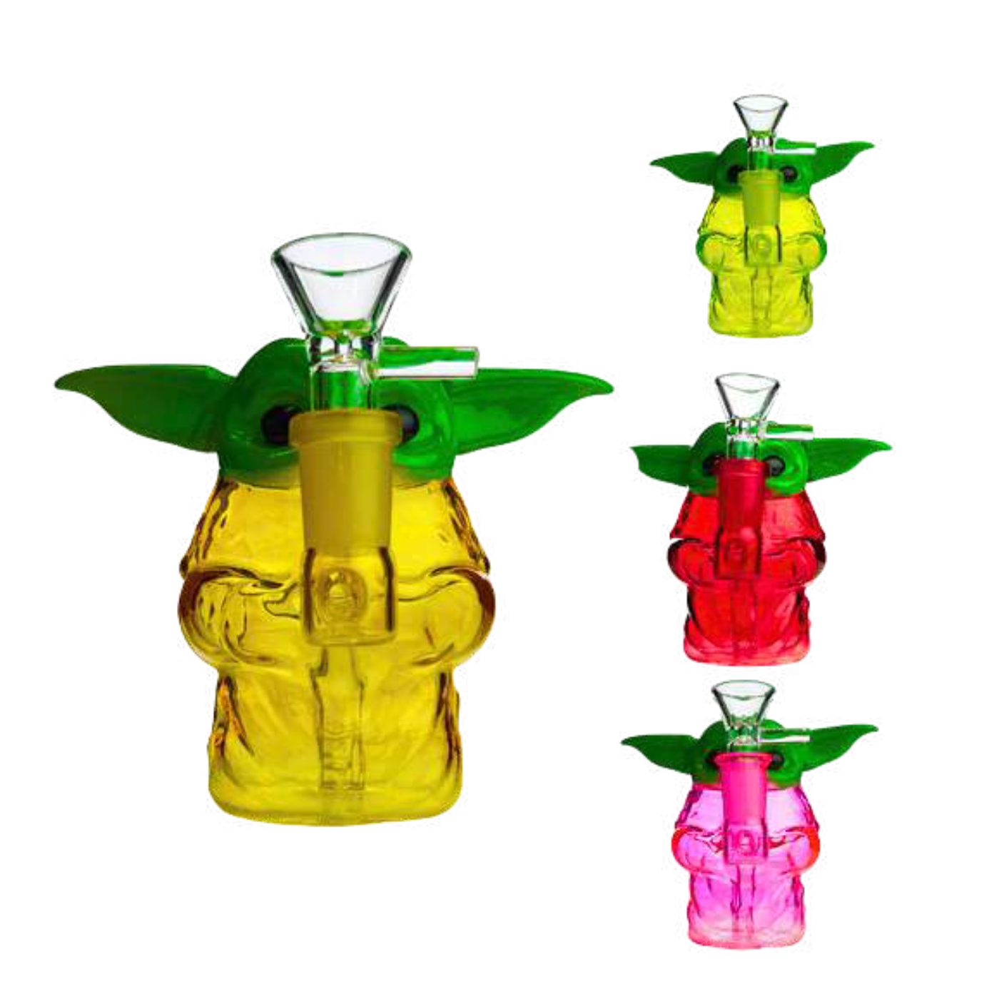 Glass Bubbler 4" Baby Yoda [O 228]
