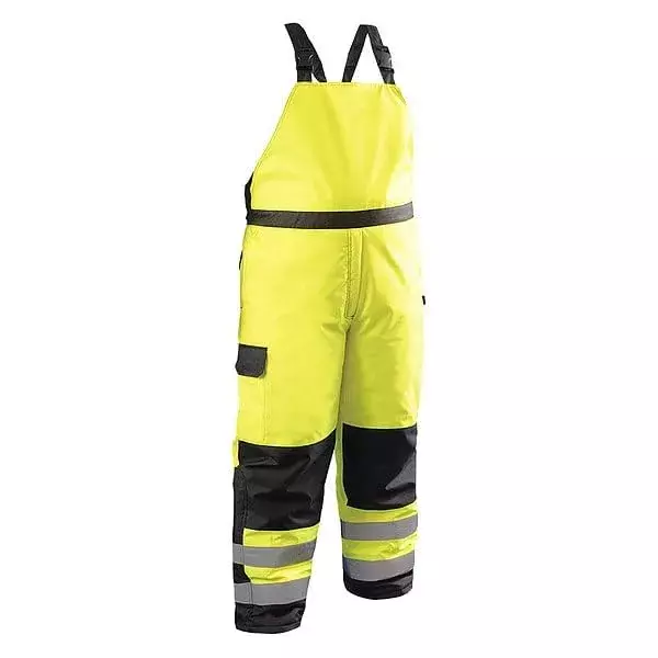 OccuNomix Rain Bib Overalls, Yellow, 2XL (Fits Waist 48-50)