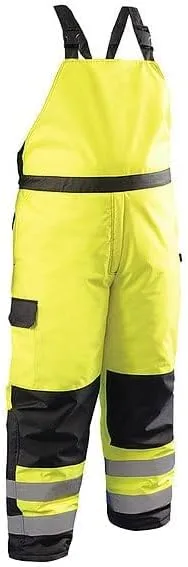 OccuNomix Rain Bib Overalls, Yellow, 2XL (Fits Waist 48-50)