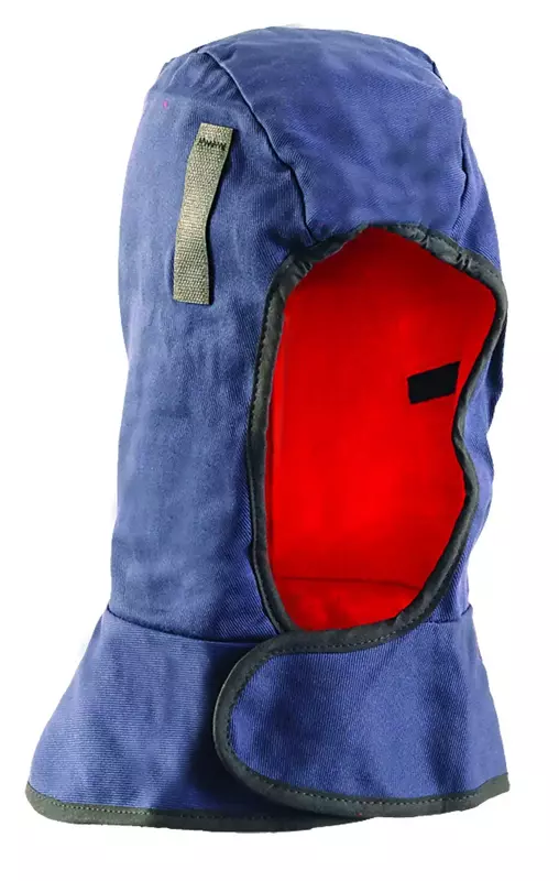 OccuNomix Navy Blue 100% Cotton Twill Outer Shell Hot Rods 2 Layer Premium Shoulder Length Winter Liner with Red Fleece