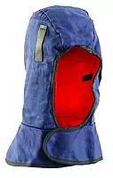 OccuNomix Navy Blue 100% Cotton Twill Outer Shell Hot Rods 2 Layer Premium Shoulder Length Winter Liner with Red Fleece
