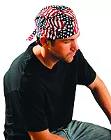 OccuNomix Assorted Colors Tuff Nougies Cotton Bandana, Pack of 1, Wavy Flag (TN6-WAV)