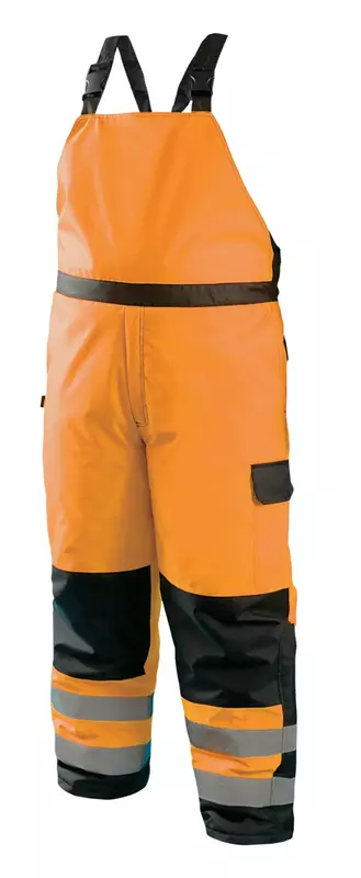 OccuNomix LUX-WBIB-OXL High Visibility Cold Weather Waterproof Bib Pants, Quilted Thermal Insulation, 7 Pockets, Class E