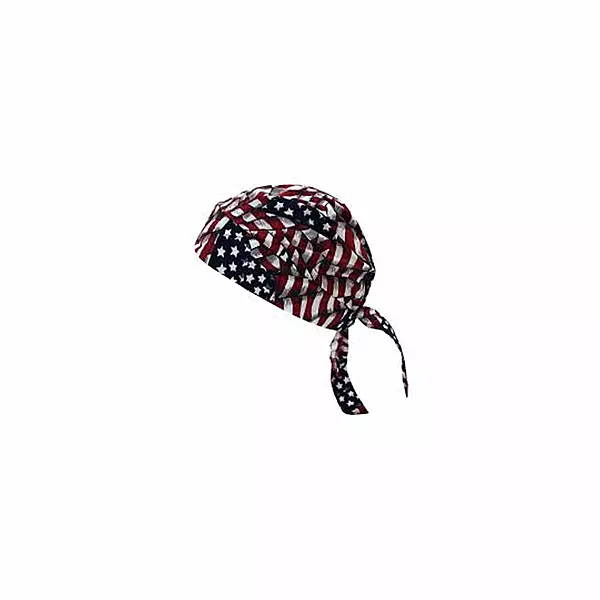 OccuNomix Wavy Flag Tuff Nougies Cotton Doo Rag Bandana, TN5-WAV