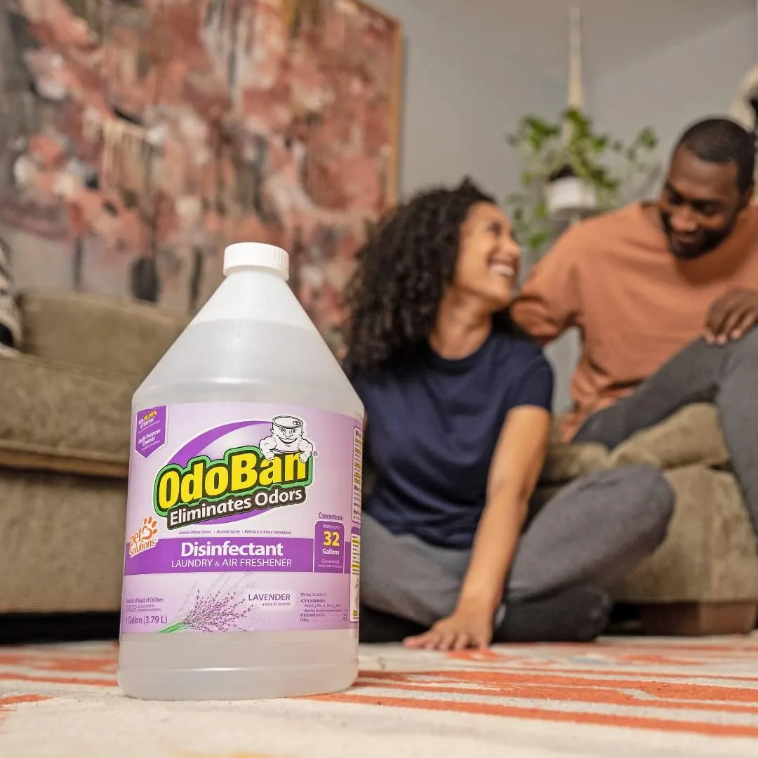 OdoBan Disinfectant Concentrate and Odor Eliminator, 1 Gallon, Lavender Scent