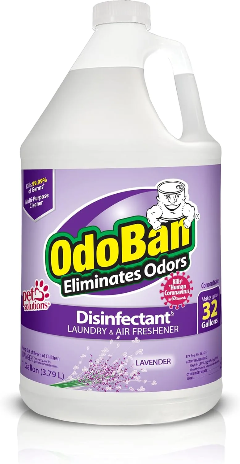 OdoBan Disinfectant Concentrate and Odor Eliminator, 1 Gallon, Lavender Scent