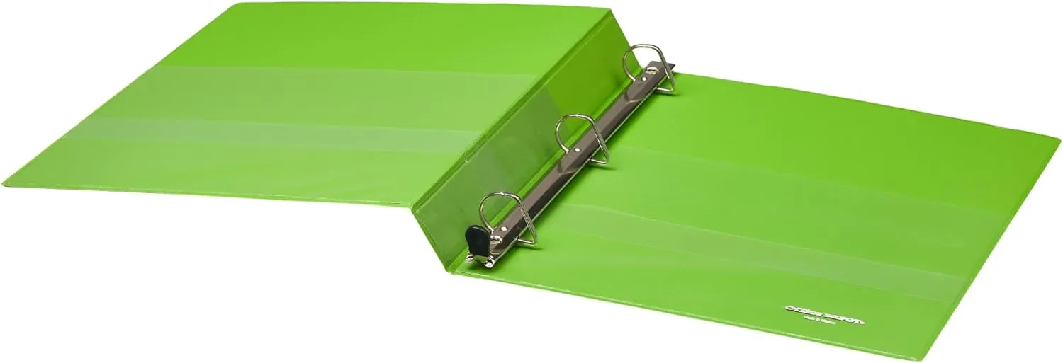 Office Depot Heavy-Duty D-Ring View Binder, 1" Rings, Army Green