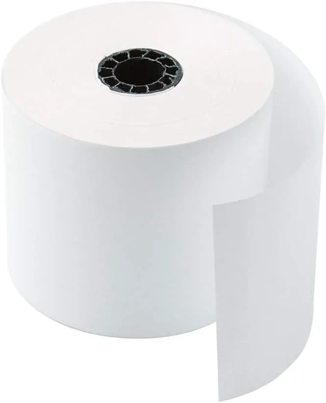 Office Depot 1-Ply Bond Paper Rolls, 1-3/4 in x 128 ft, White, Pack of 10
