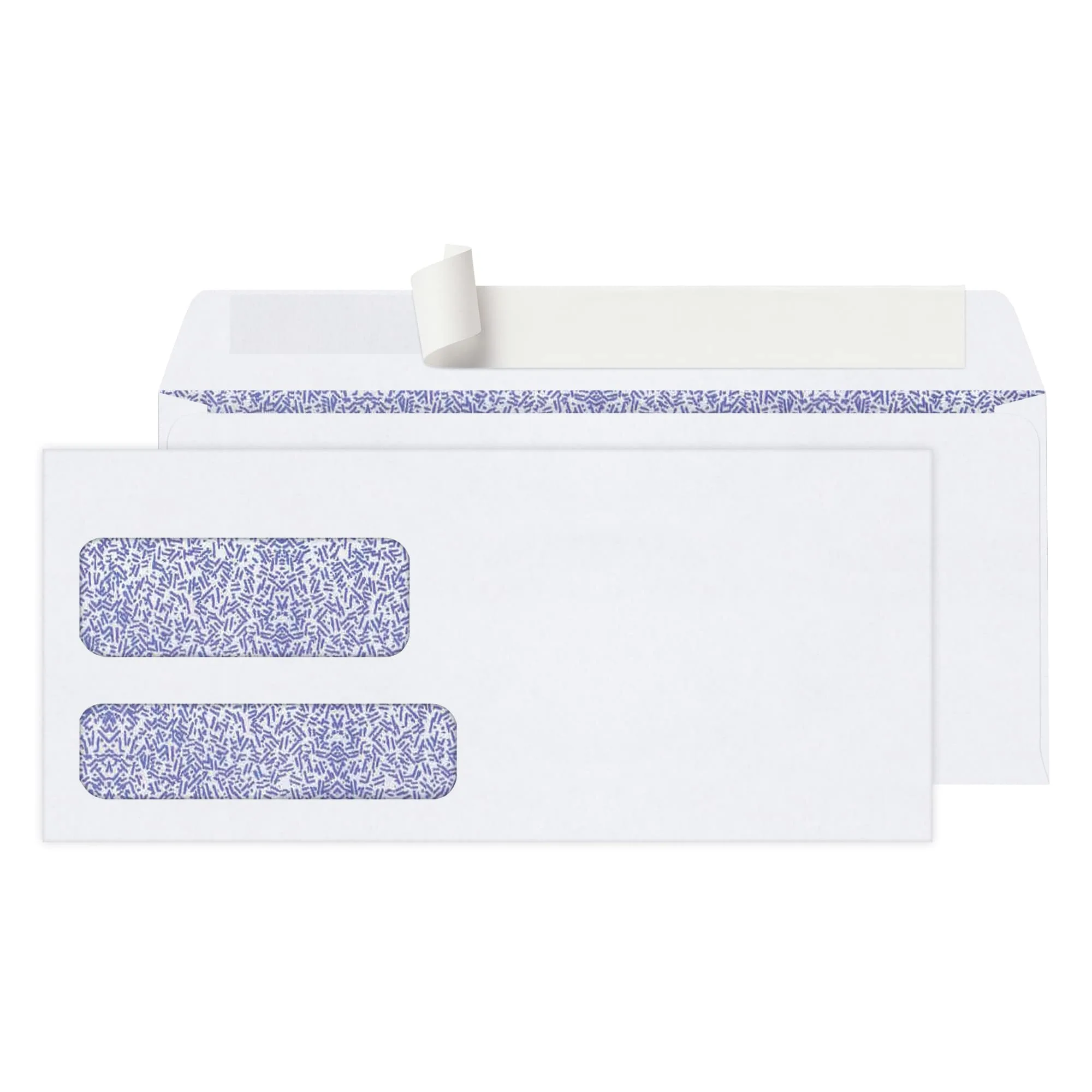 Office Depot Double-Window #10 Envelopes, Clean Seal, White, Box of 250