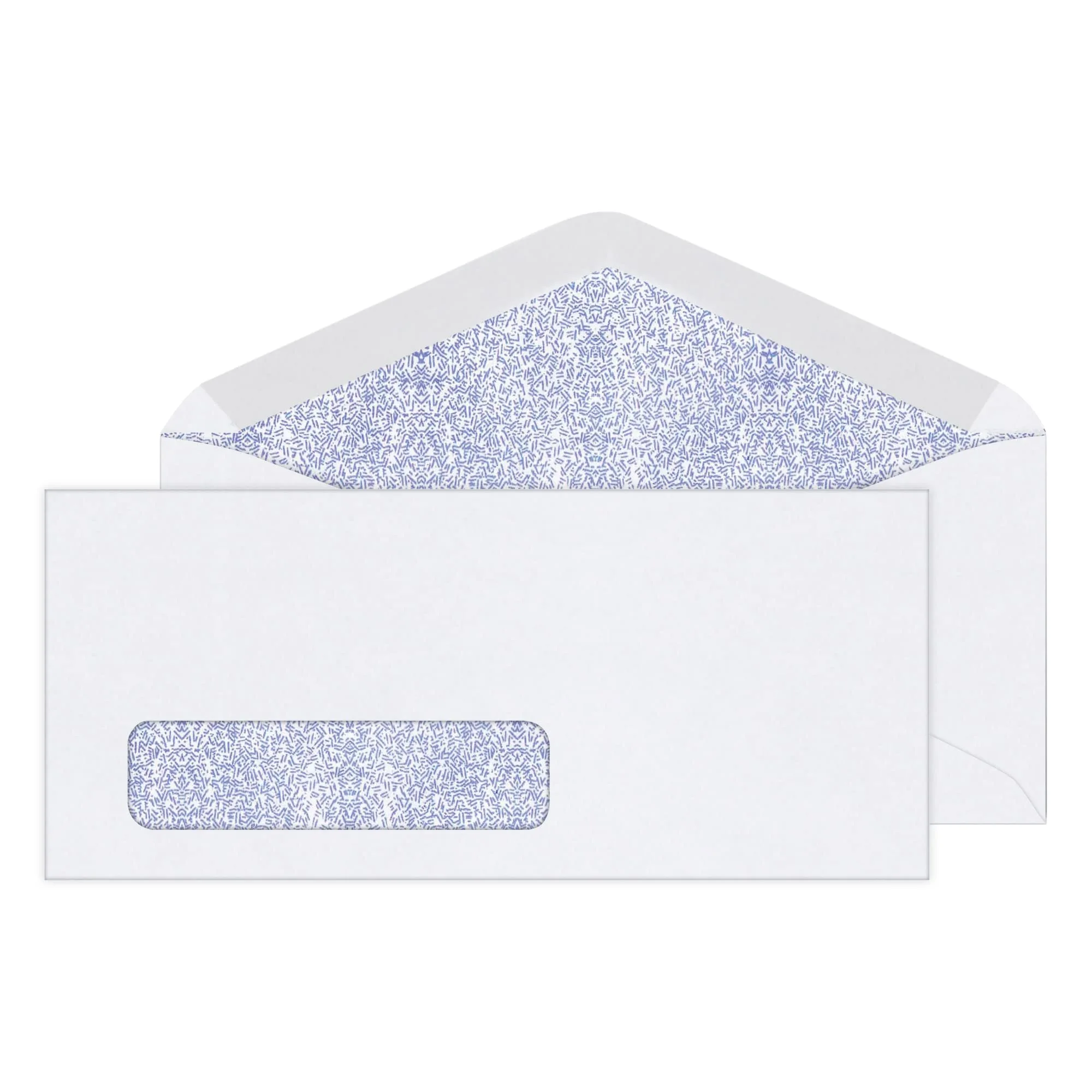 Office Depot Security Window Envelopes, #10 (4 1/8in x 9 1/2in), White, Box Of 500