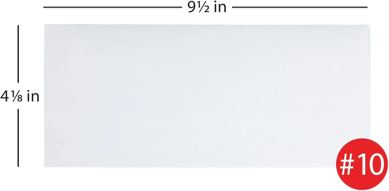 Office Depot All-Purpose Envelopes, #10 (4 1/8in. x 9 1/2in.), White, Box Of 100, 77196