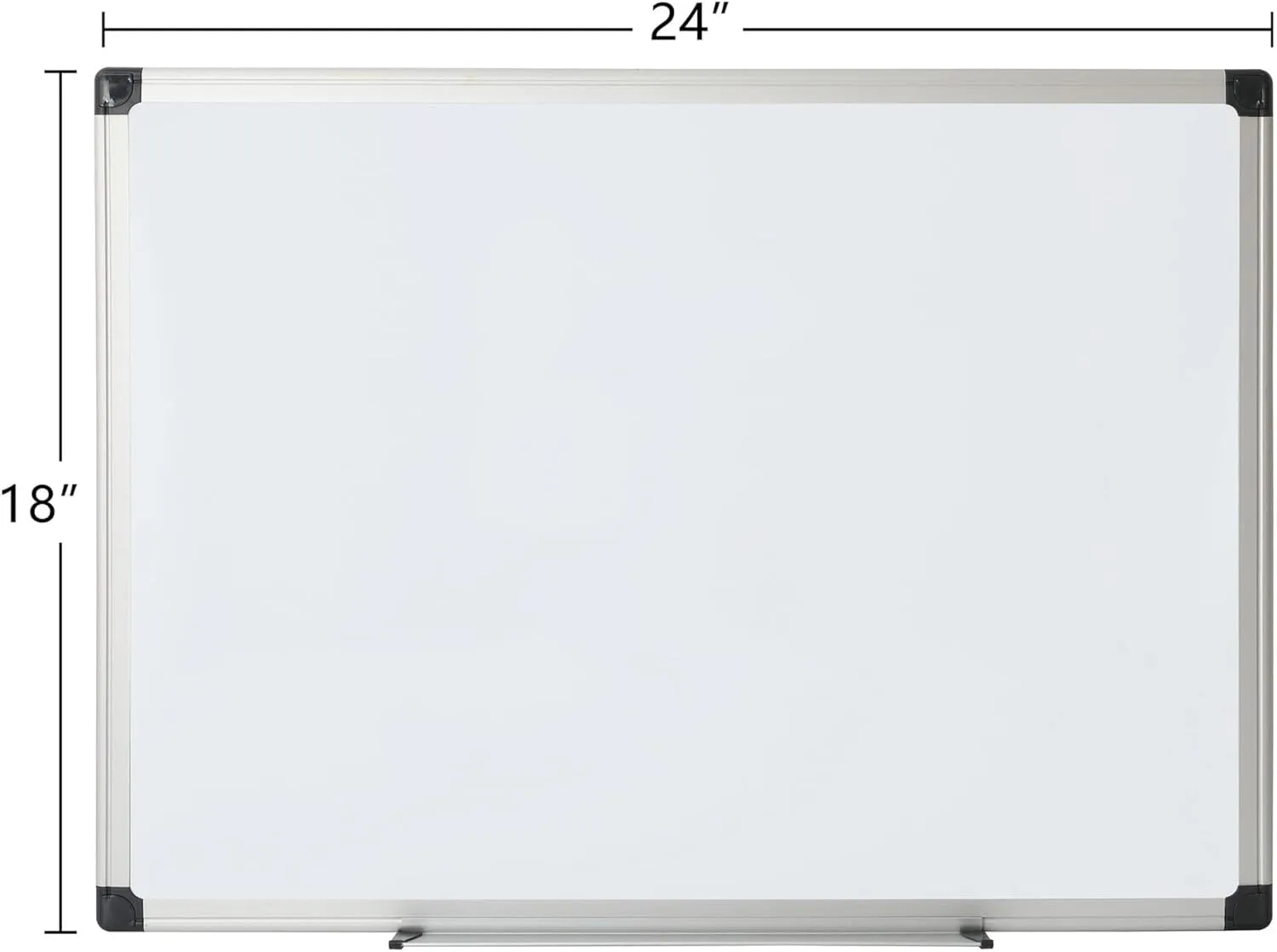 Office Depot Brand Non-Magnetic Melamine Dry-Erase Whiteboard, 18" x 24", Aluminum Frame with Silver Finish