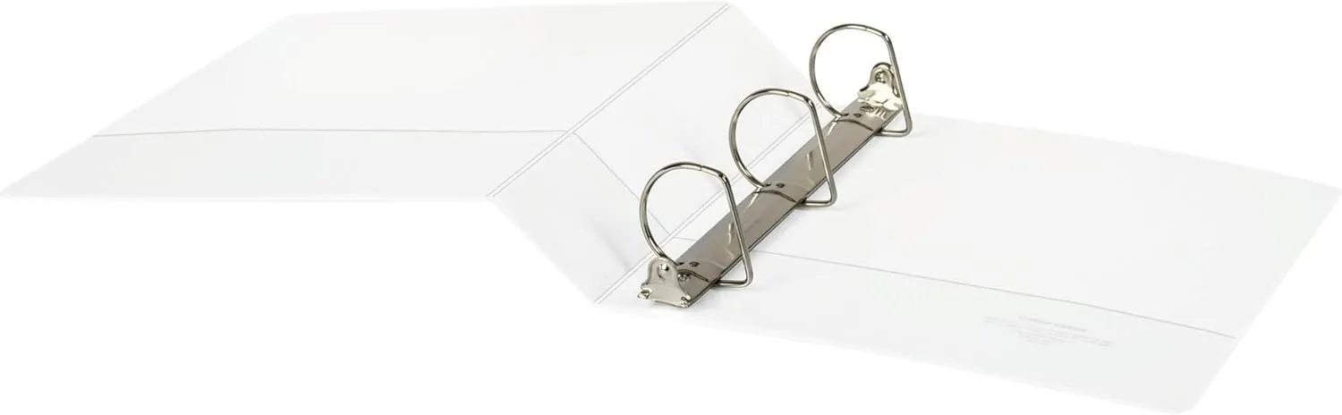 Office Depot Brand Durable View D-Ring Binder, 2" Rings, 39% Recycled, White