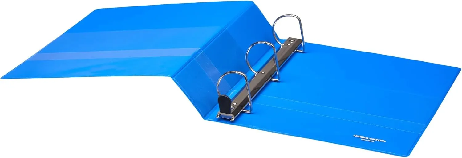 Office Depot® Brand Heavy-Duty Easy Open® D-Ring View Binder, 2" Rings, 54% Recycled, Blue