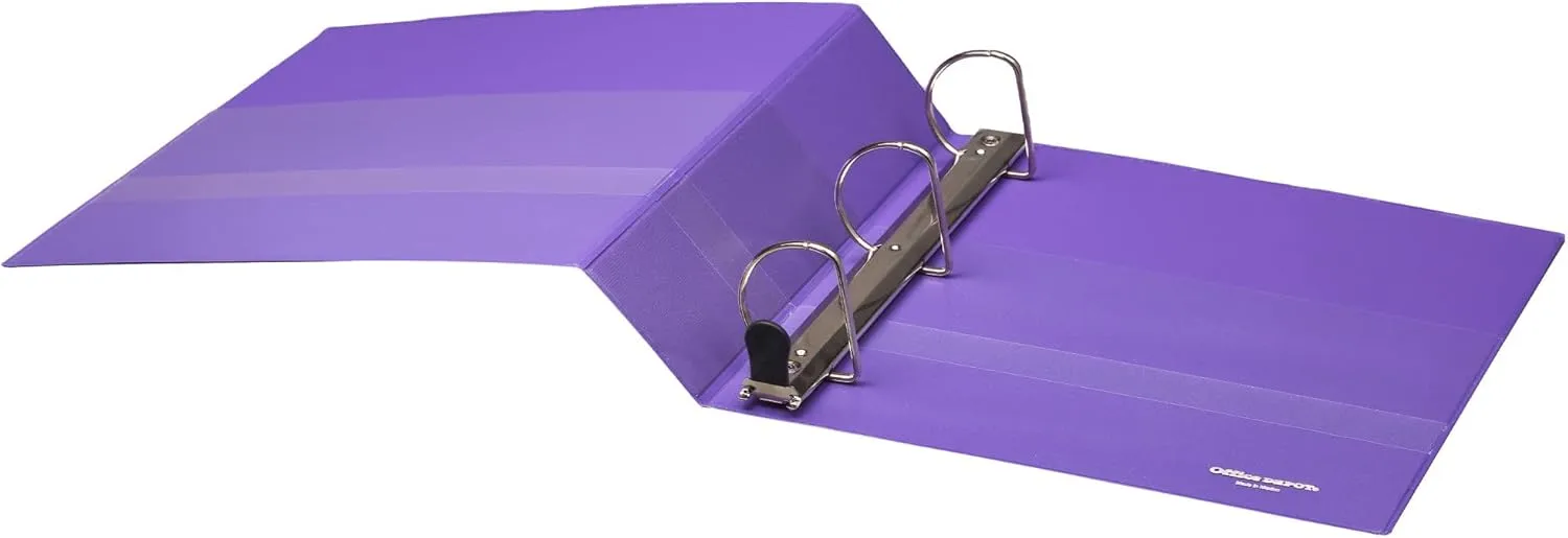 Office Depot Brand Heavy-Duty D-Ring View Binder, 2" Rings, 54% Recycled, Purple
