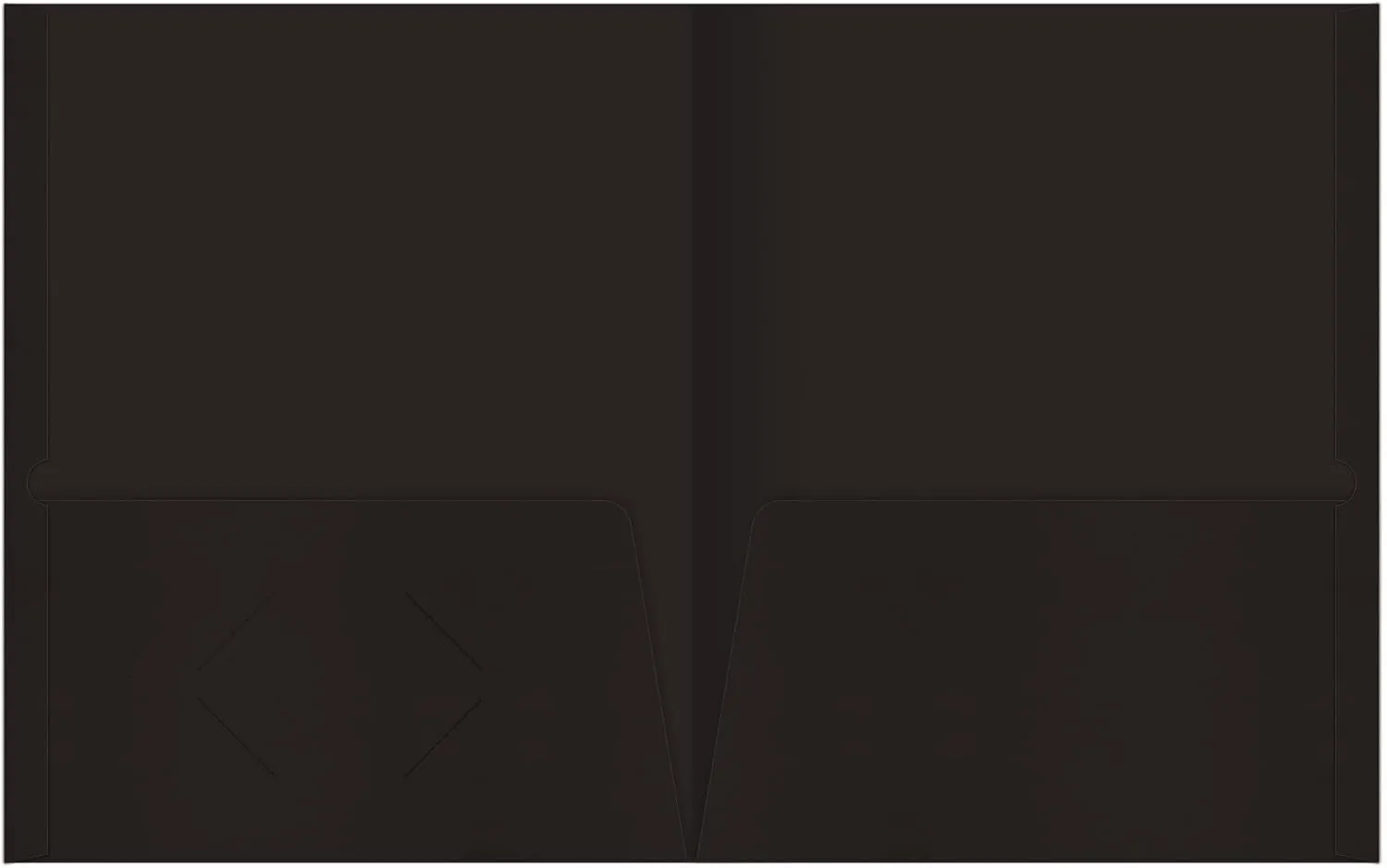 Office Depot® Brand 2-Pocket Folders Without Fasteners, Black, Pack of 25